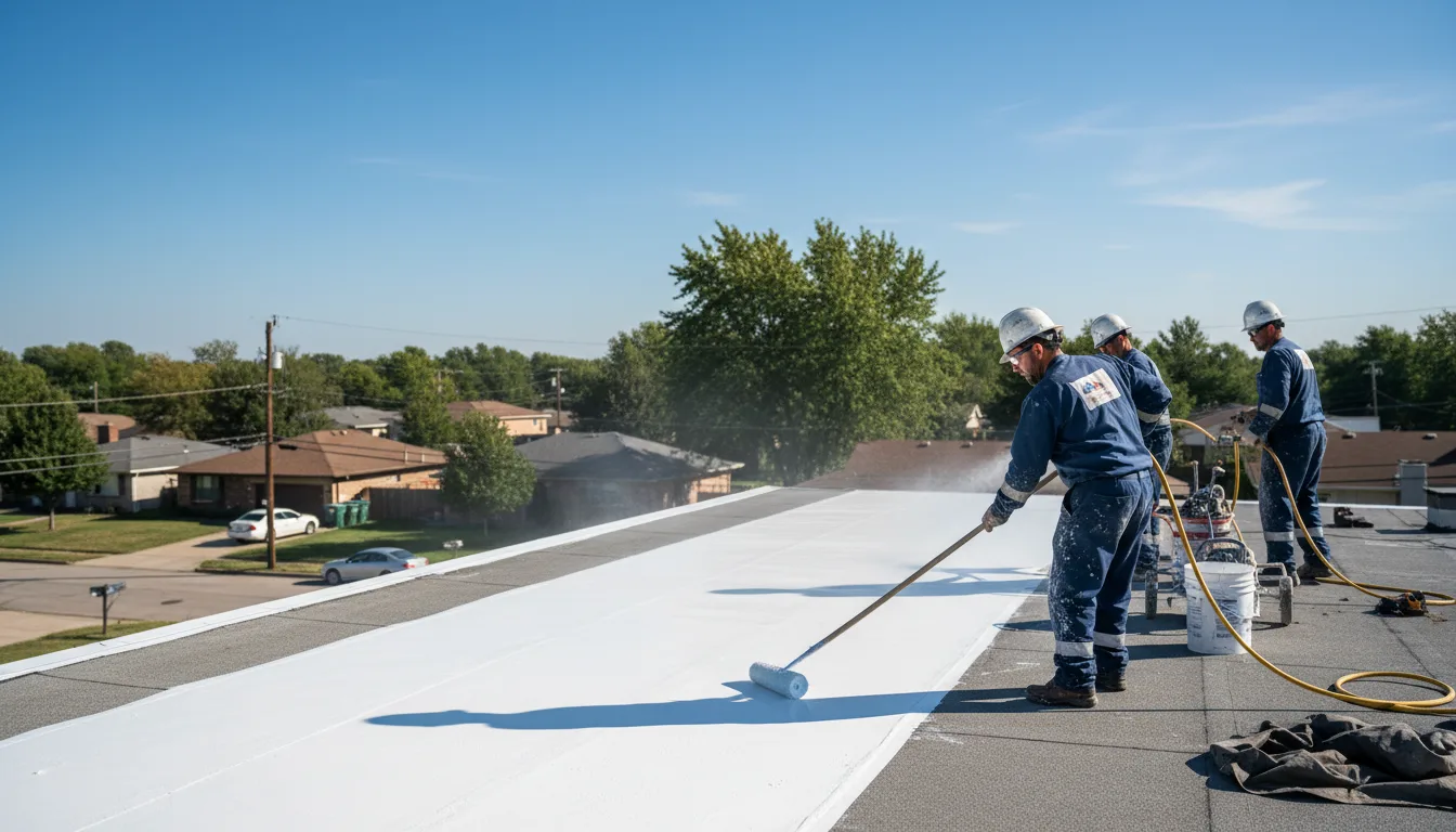 Commercial roof coating in Byron, IL near me